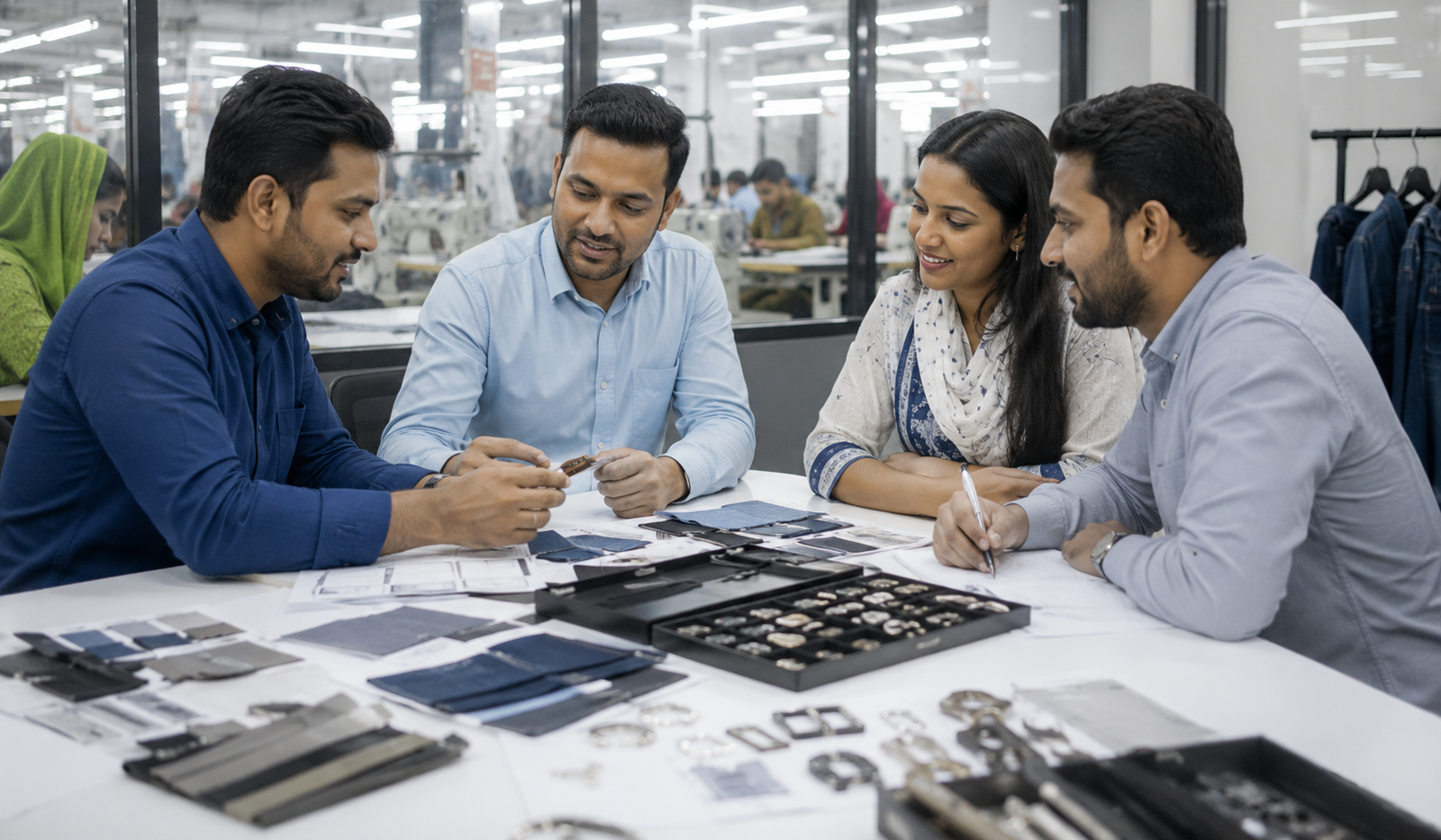 Feili Accessories Bangladesh office -- factory coordination team